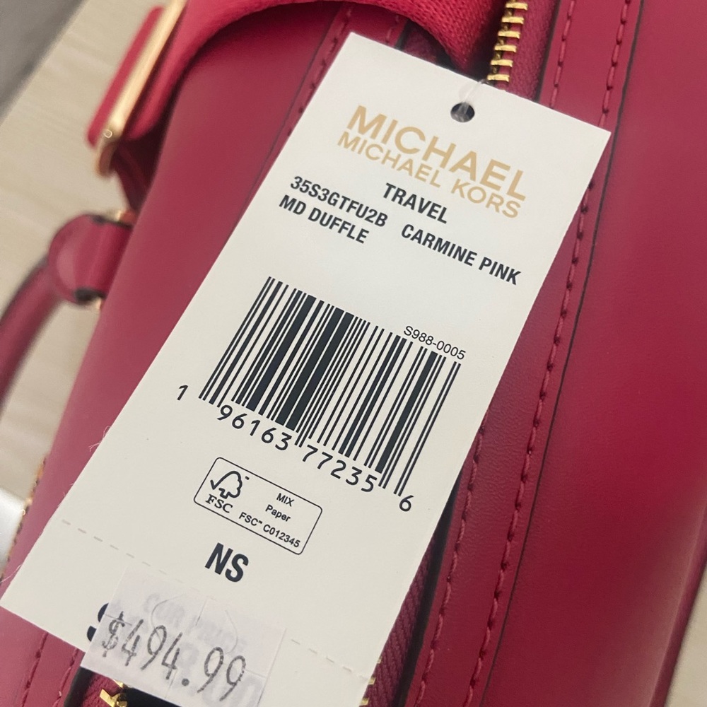 Michael Kors Carmine Pink MD Duffle Bag - Picture 10 of 10